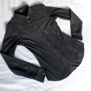 Aritzia Babaton Vineet Black Button Down Blouse